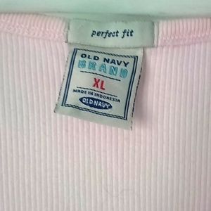 Old Navy Pastel Pink Ribbed Sleeveless T Shirt Size XL